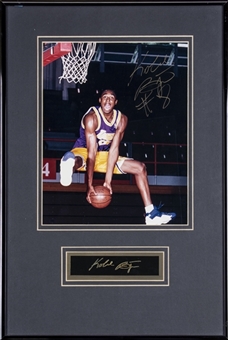 Kobe Bryant Rookie Era Full Name Signed Photo In 12x18 Framed Display (JSA)